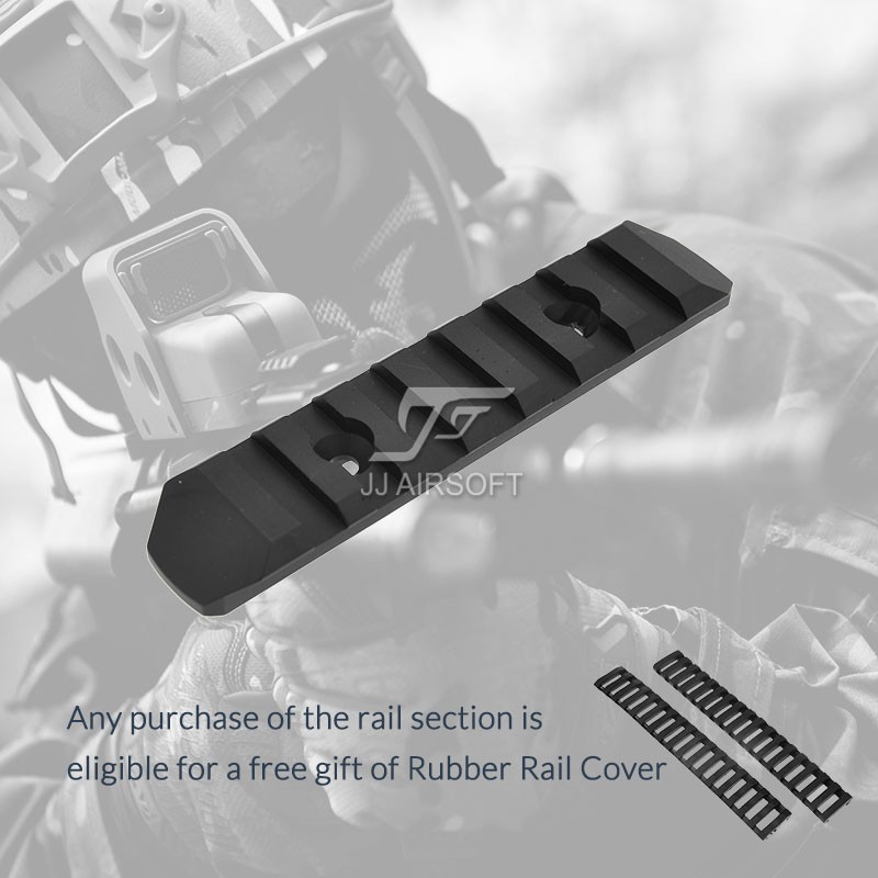 JA-2058-BK | 7-Slot M-LOK Rail (Black) | Airsoft Cart International
