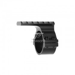 JA-1736-BK | ACI 25.4/30mm Scope Ring Adapter with Picatinny Rail - Low (Black)