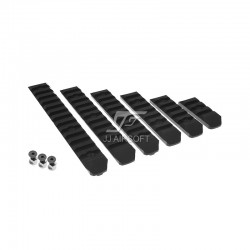 ACI KeyMod Polymer Rail Set 6-PC Pack (Black)
