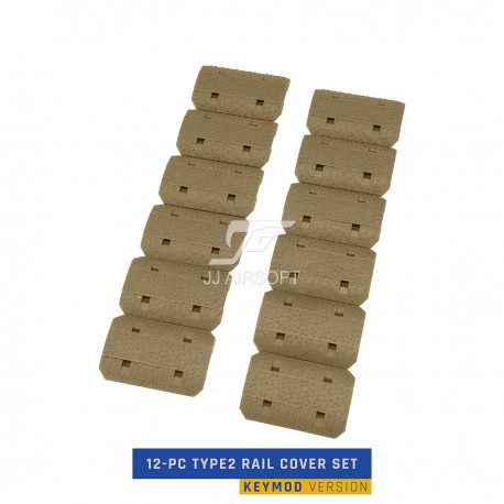 ACI 12-PC Type2 KeyMod Rail Cover Set (Tan)