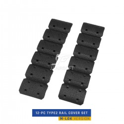 ACI 12-PC Type2 M-LOK Rail Cover Set (Black)