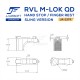 JA-1379-SV | ACI RVL M-LOK QD Handstop / Finger Rest Sling Version (Silver)