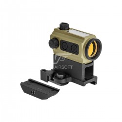 JA-5069-TAN | Solar Power Red Dot with Riser Mount and Low Mount (Tan)