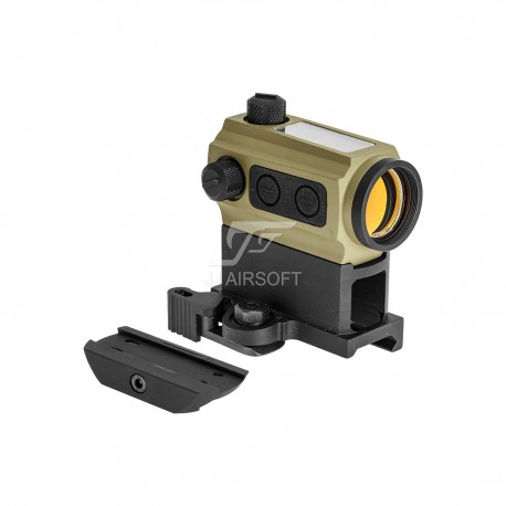 JA-5069-TAN | Solar Power Red Dot with Riser Mount and Low Mount (Tan)