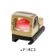 XR020GLD | xFORCE Solar Powered Mini Red Dot (Gold)