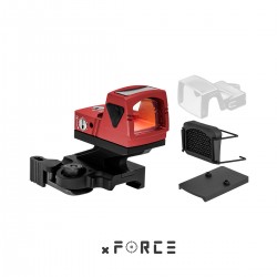 XR021RED | xFORCE Solar Powered Mini Red Dot with Cantilevered QD Mount (Red)