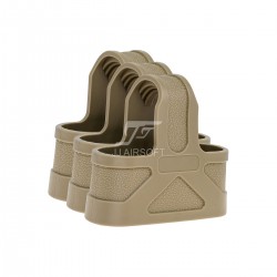JJ Airsoft MP Style 5.56 NATO for M4 / M16 / HK416, 3 Pack (Tan)