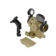 JJ Airsoft TR02 Red Dot, Low Mount, QD Riser Mount and Adjustable Angle Offset Mount (Tan)