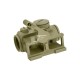JA-5052-TAN | JJ Airsoft T1 Red Dot, Adjustable Angle Offset Mount, QD Mount and Low Mount (Tan)