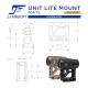 JA-1713-BK | Unit Lite Mount for T1 (Black) | Airsoft Cart International