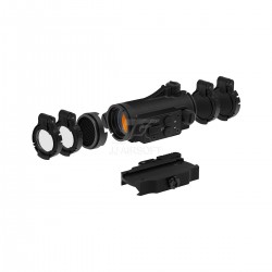 JJ Airsoft ZV-1 Red Dot Sight with Low Mount (Black)