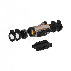 JJ Airsoft ZV-1 Red Dot Sight with Low Mount (Tan)