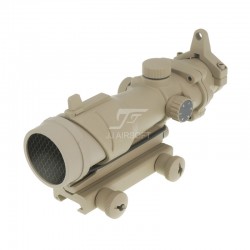JJ Airsoft ACOG Style 1x32 Red Dot with Killflash (Tan)