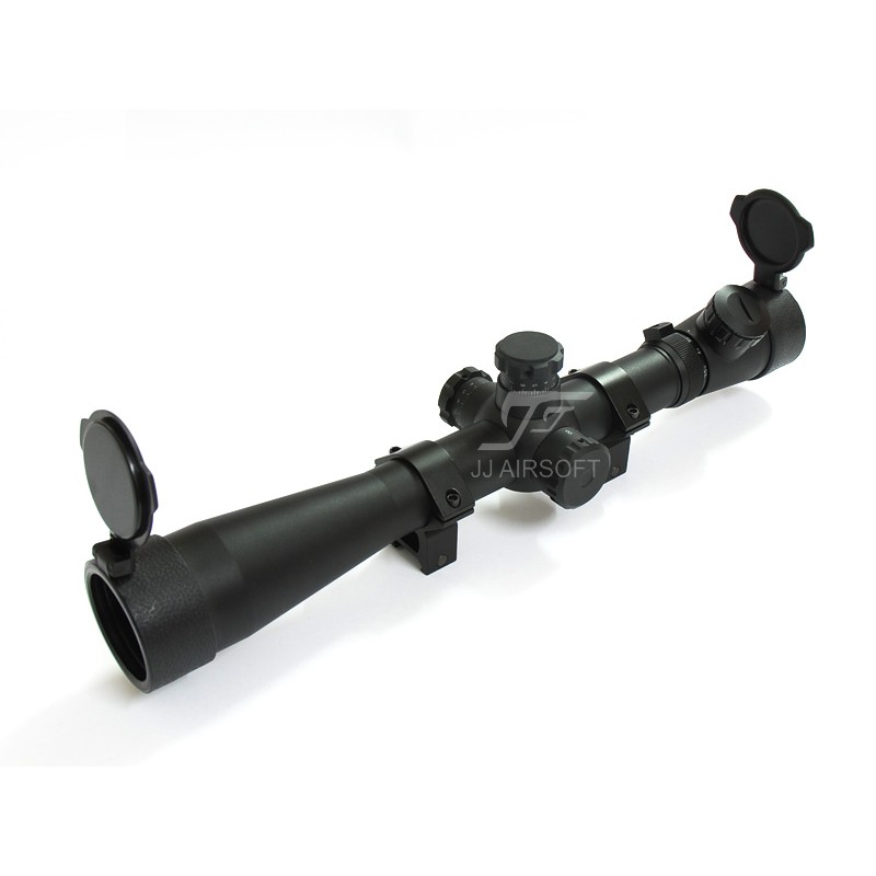 3.5-10x40e Riflescope by Optronics Mill Dot Illuminated Reticule. 