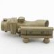 JA-5320-TAN | JJ Airsoft ACOG Style 4x32 Scope Red / Green Reticle with Mini Red Dot (Tan) 
