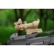 JA-5321-TAN | JJ Airsoft ACOG Style 4x32 Scope Red / Green Reticle with QD Mount & Mini Red Dot (Tan)
