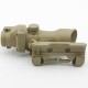 JA-5335-TAN | JJ Airsoft ACOG Style 4x32 Scope Red / Green Reticle with Mini Red Dot and Killflash, QD Mount (Tan)