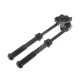 JA-1109 | JJ Airsoft Rifle Bipod with QD Mount, 3-inch Leg Extensions and Spikes